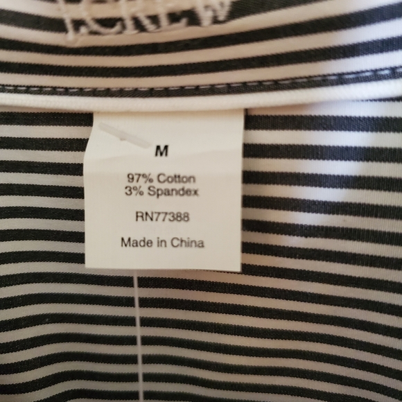 J. Crew Kelly Striped 3/4 Button Down - Picture 3 of 4